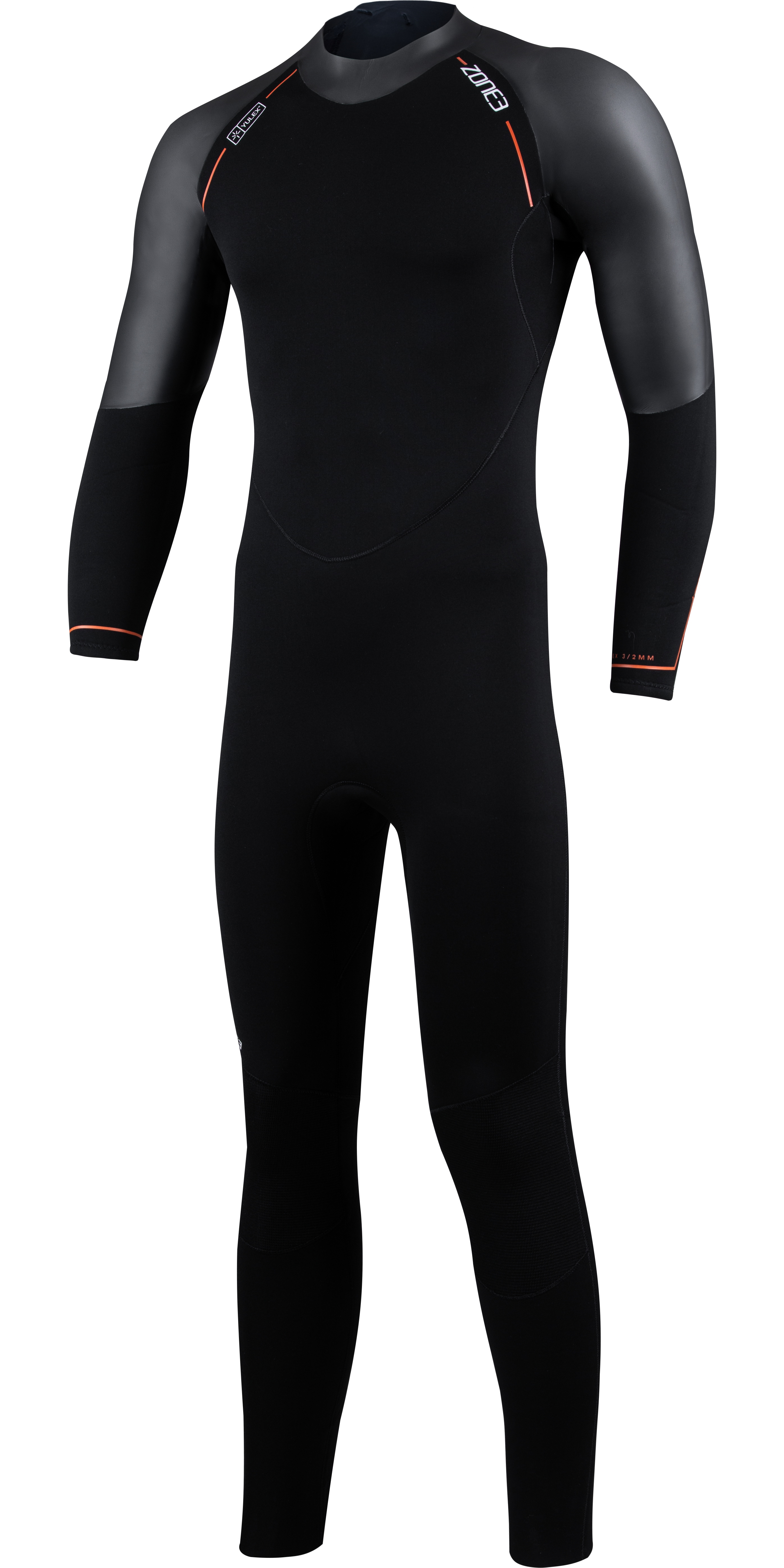 2025 ZONE3 Mens Active-Flex Wetsuit WS25MACTF101 - Black / Orange